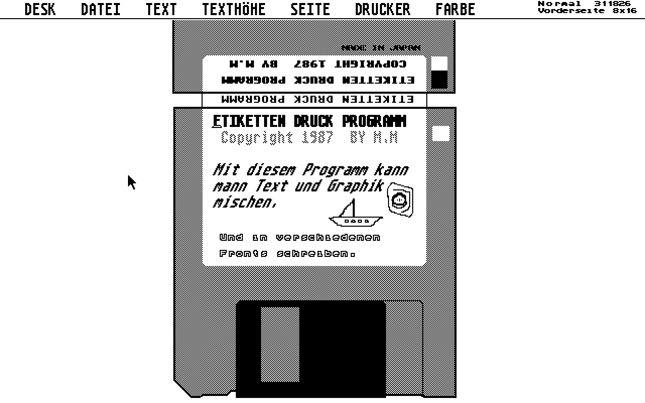 Etiketten — screenshot 1